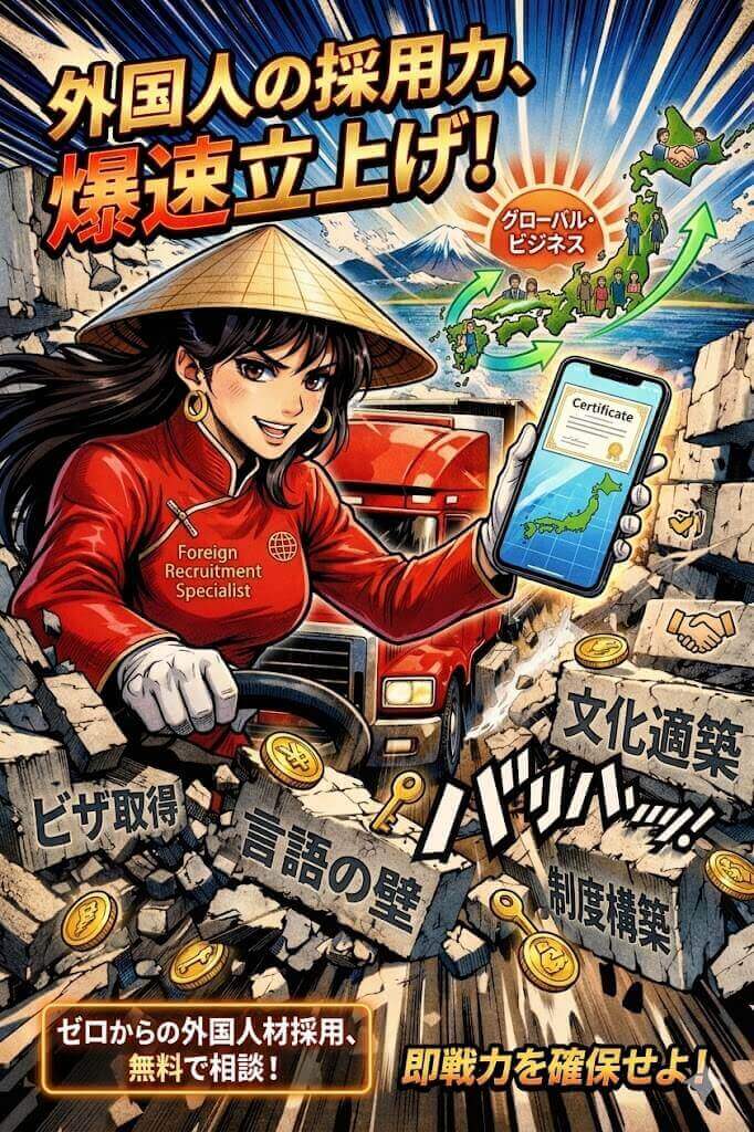 外国人採用をゼロから立上げる企業向けの提案ケースブックイメージ