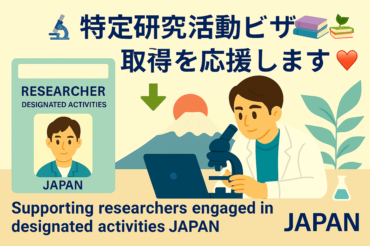 特定研究等活動ビザ|高度な専門知識を要する研究・調査|東京の行政書士がサポート