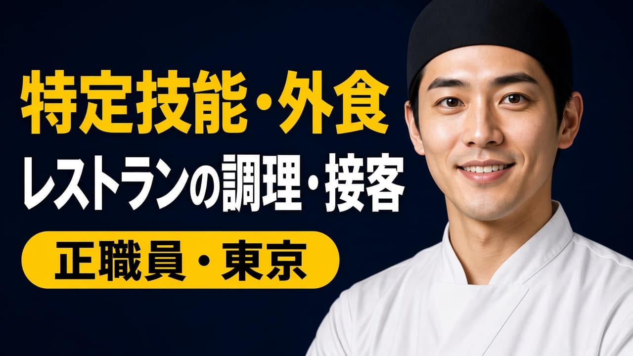 特定技能・外食｜レストランでの調理・接客（正社員・東京）｜Career Hero Japan